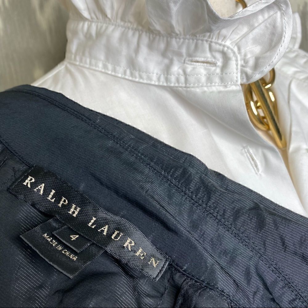 Ralph Lauren Black Luster Ruffled Nylon Windbreaker Jacket - Picture 2 of 16